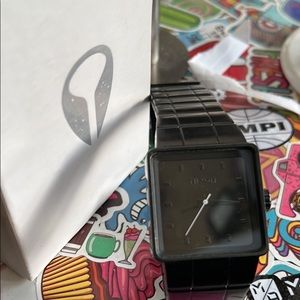 Black on black Nixon watch “the Quattro” $50 obo